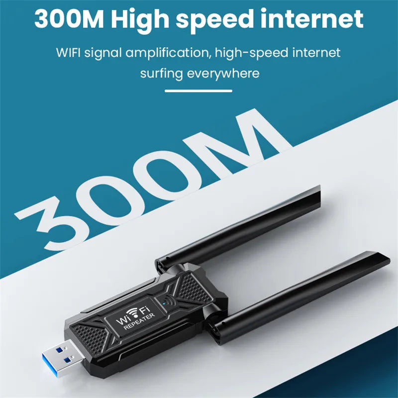 2.4G 300Mbps Wireless USB WiFi Repeater
